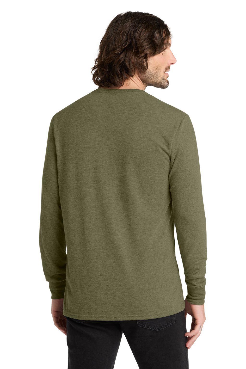 Allmade Unisex Tri-Blend Long Sleeve Tee AL6004 - Olive You Green - back