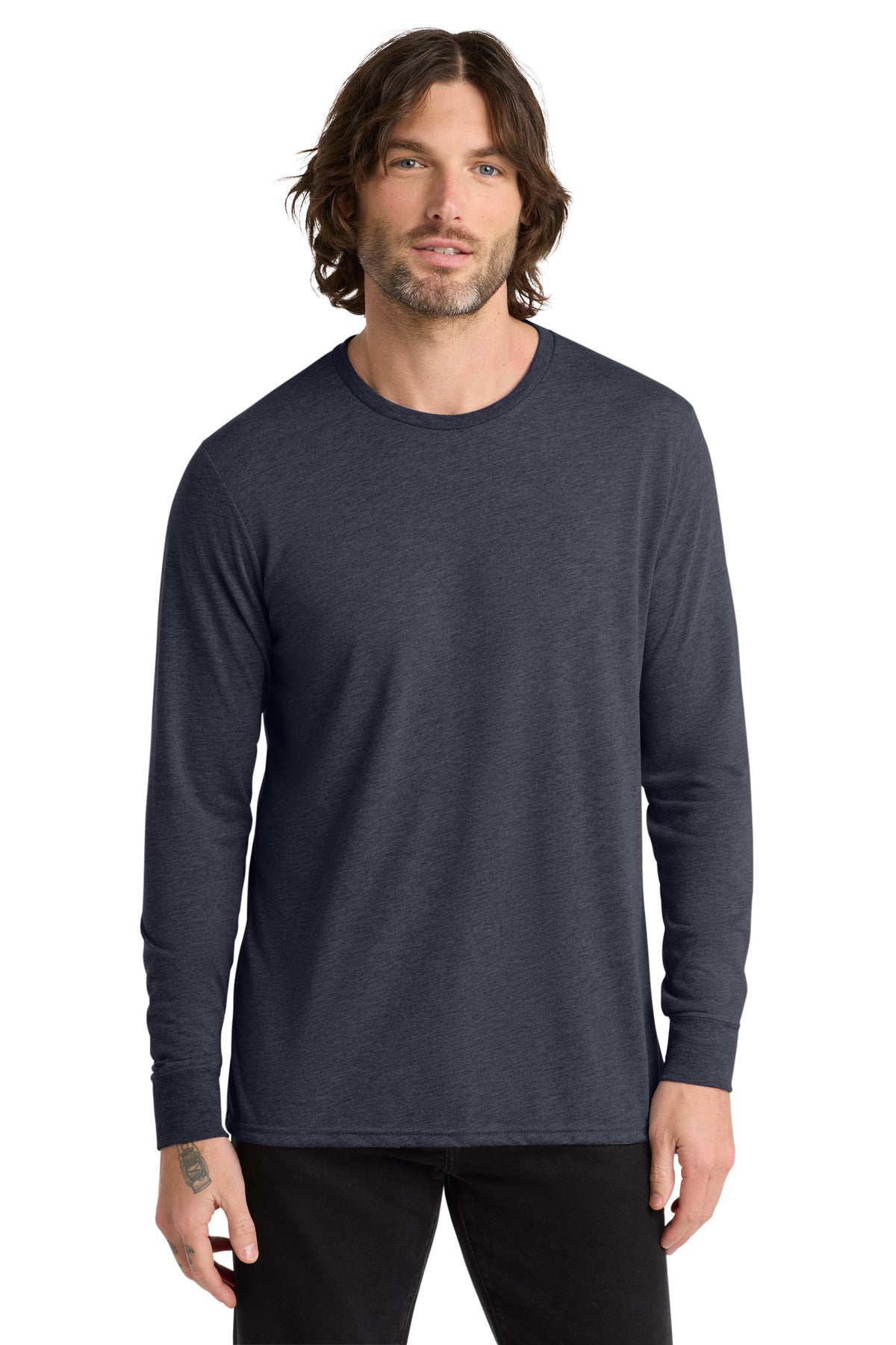 Allmade Unisex Tri-Blend Long Sleeve Tee AL6004 - Rebel Blue - front
