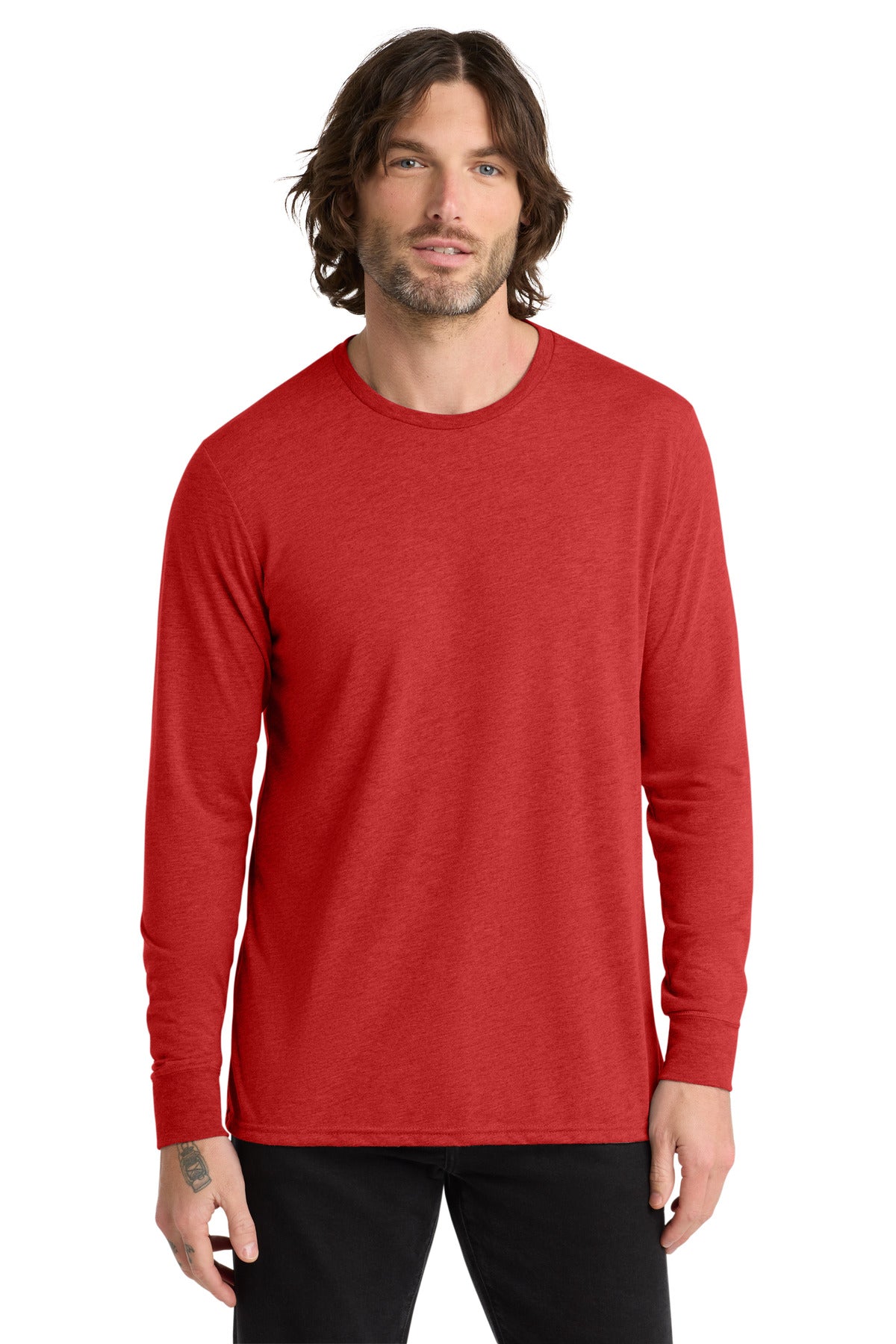 Allmade Unisex Tri-Blend Long Sleeve Tee AL6004 - Rise Up Red - front