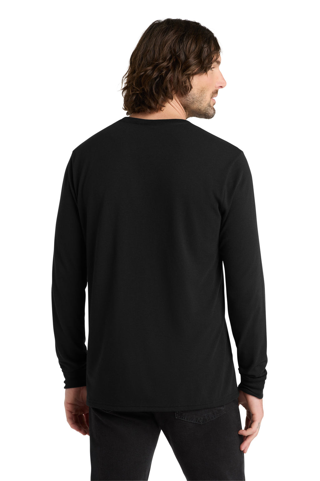 Allmade Unisex Tri-Blend Long Sleeve Tee AL6004 - Space Black - back