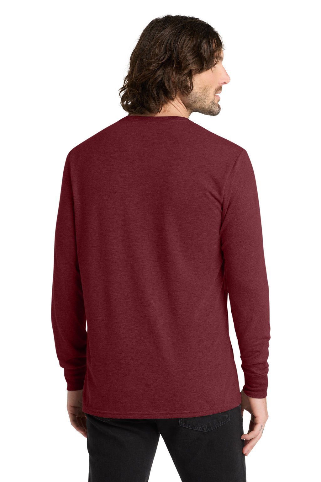 Allmade Unisex Tri-Blend Long Sleeve Tee AL6004 - Vino Red - back