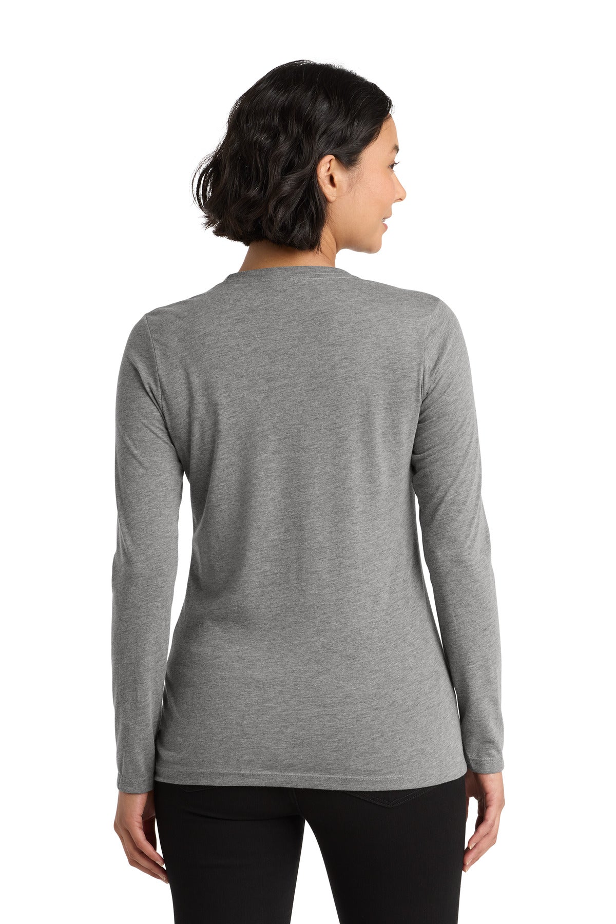 Allmade Women's Tri-Blend Long Sleeve Tee AL6008 - Aluminum Grey - back