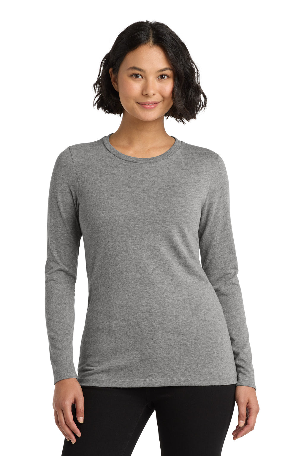 Allmade Women's Tri-Blend Long Sleeve Tee AL6008 - Aluminum Grey - front