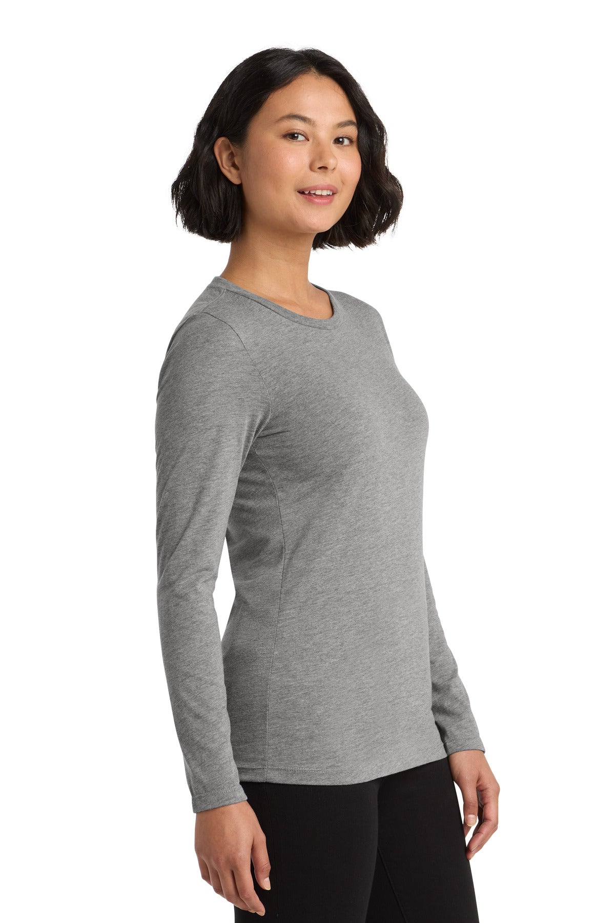 Allmade Women's Tri-Blend Long Sleeve Tee AL6008 - Aluminum Grey - side