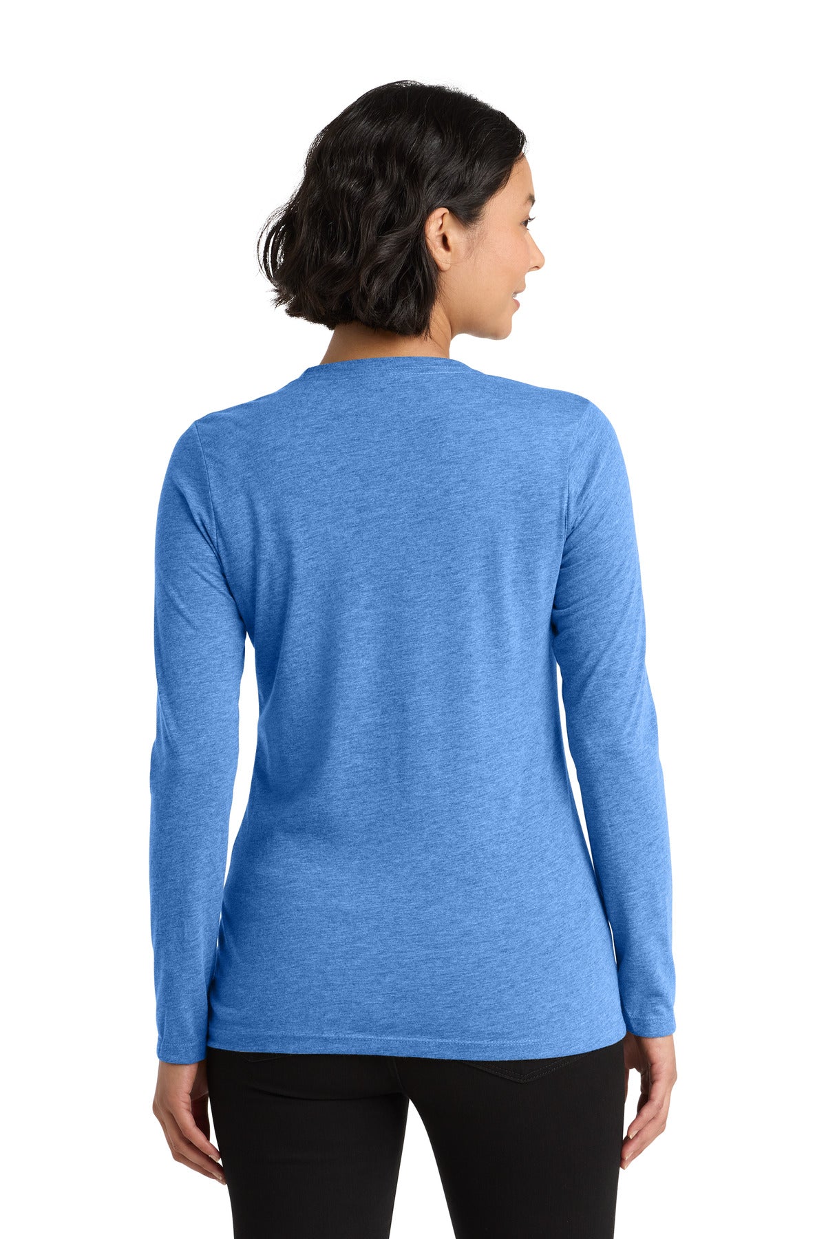Allmade Women's Tri-Blend Long Sleeve Tee AL6008 - Azure Blue - back