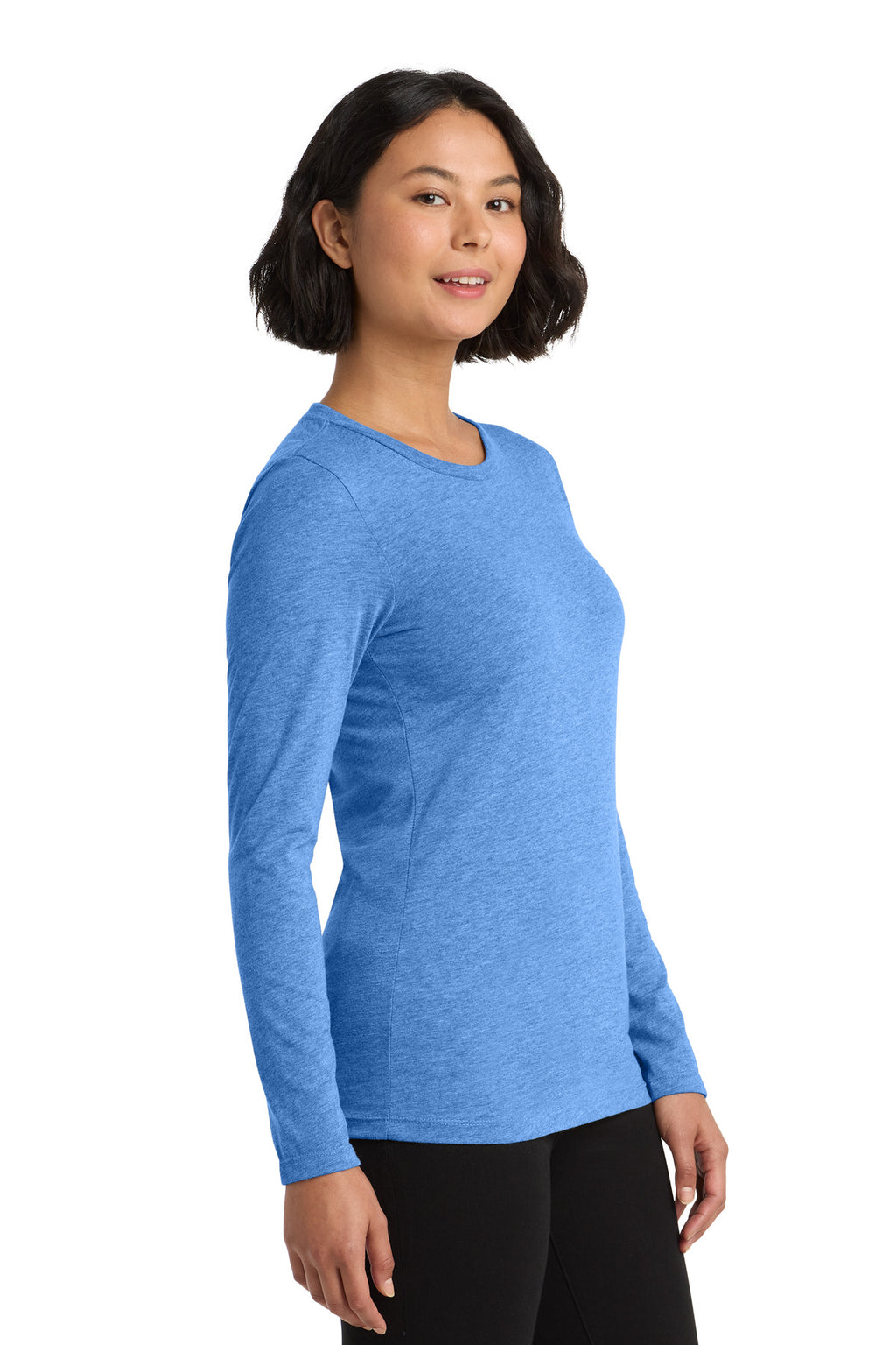 Allmade Women's Tri-Blend Long Sleeve Tee AL6008 - Azure Blue - side