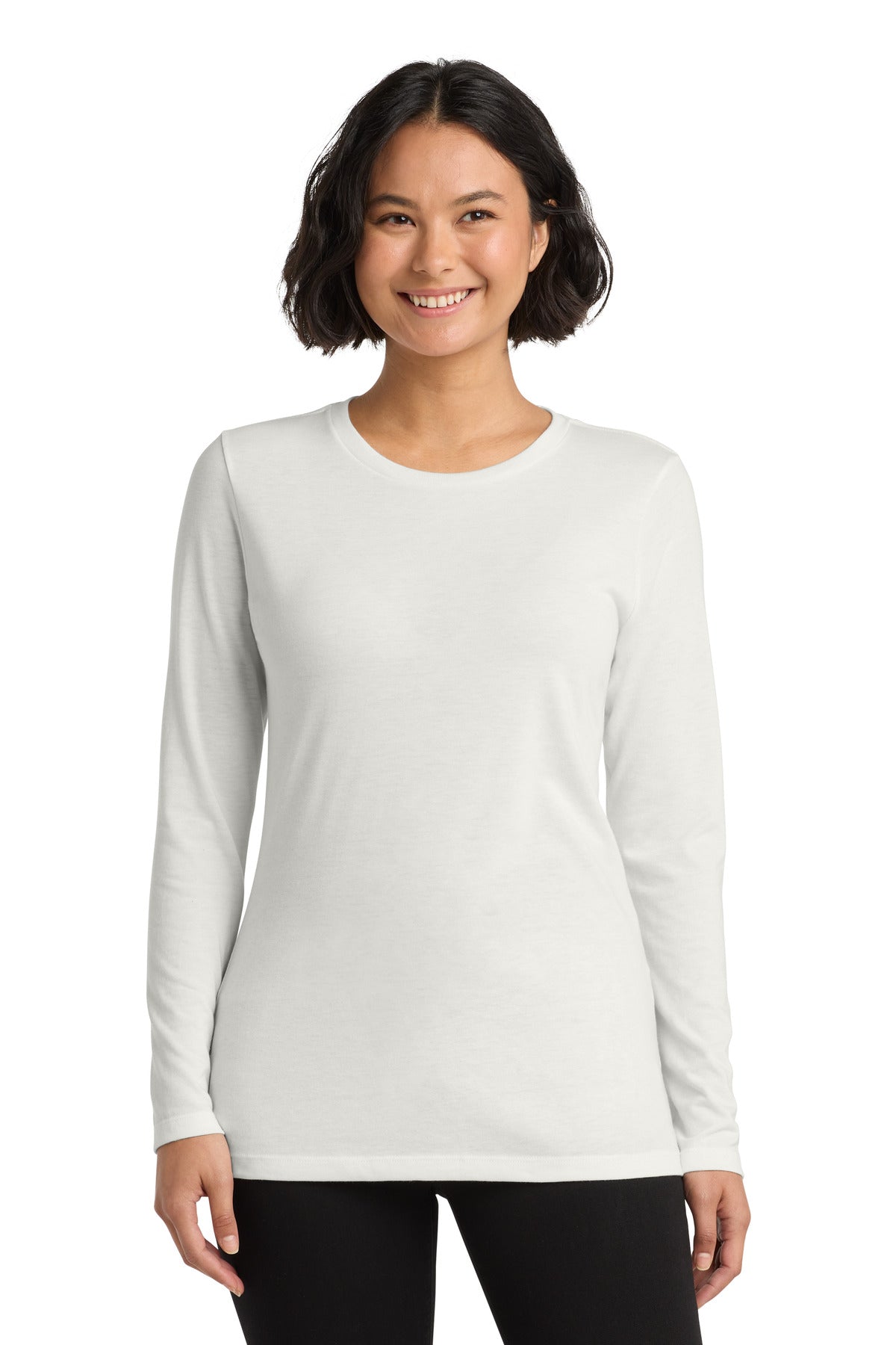 Allmade Women's Tri-Blend Long Sleeve Tee AL6008 - Fairly White - front