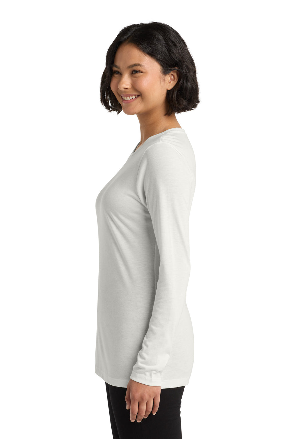 Allmade Women's Tri-Blend Long Sleeve Tee AL6008 - Fairly White - side