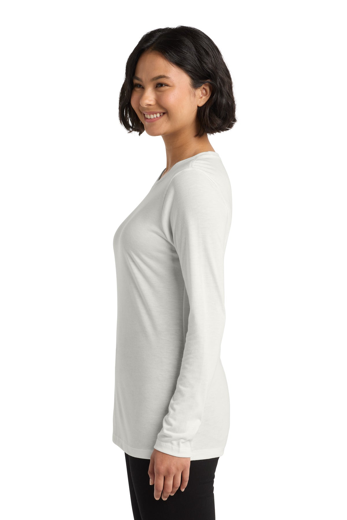 Allmade Women's Tri-Blend Long Sleeve Tee AL6008 - Fairly White - side