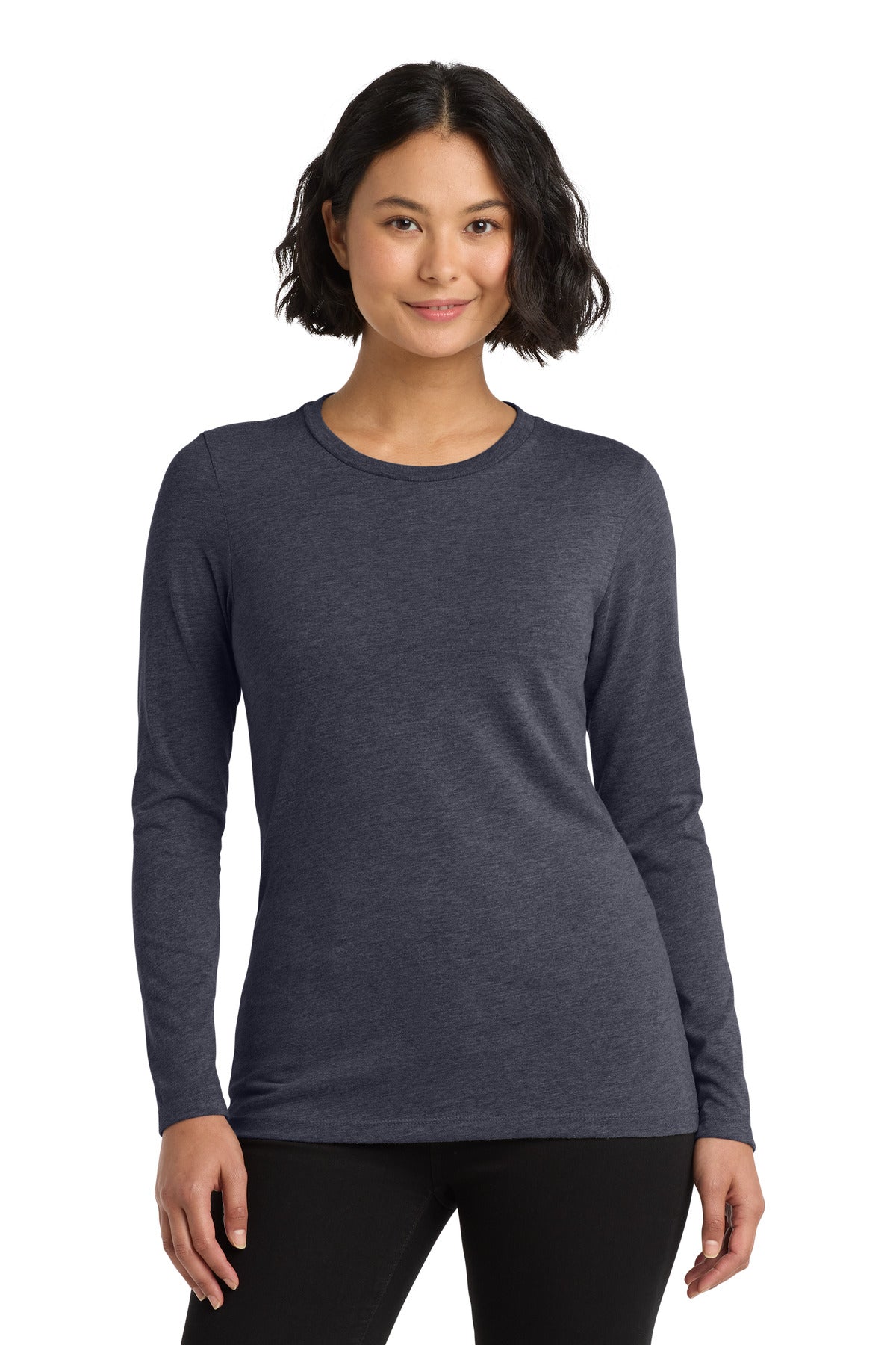 Allmade Women's Tri-Blend Long Sleeve Tee AL6008 - Rebel Blue - front