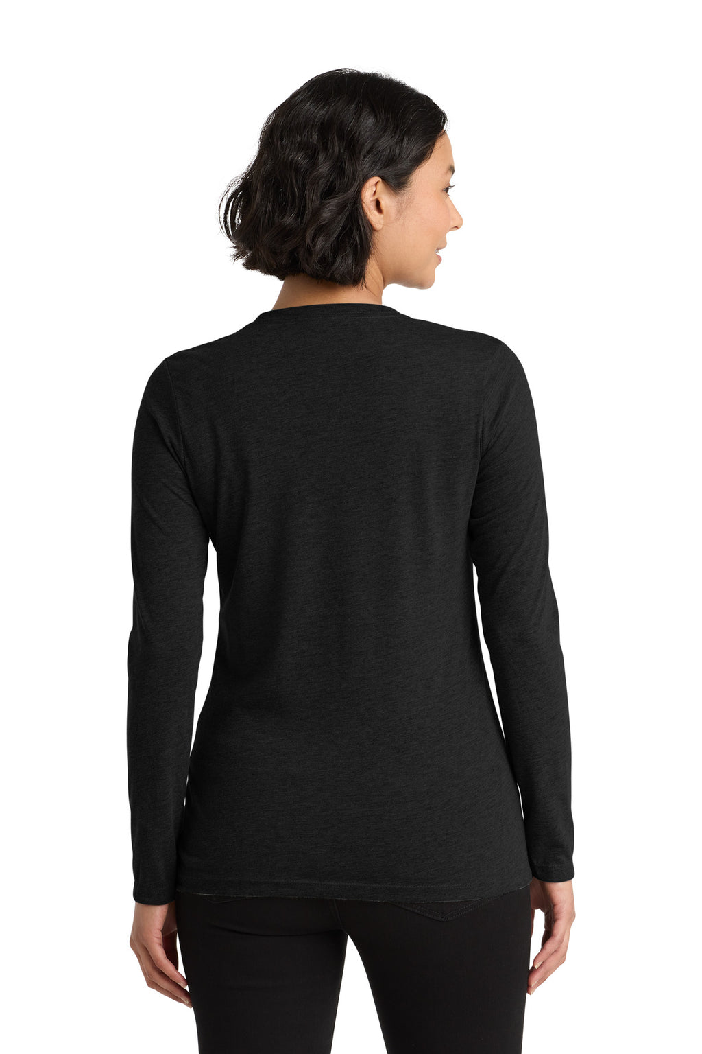 Allmade Women's Tri-Blend Long Sleeve Tee AL6008 - Space Black - back