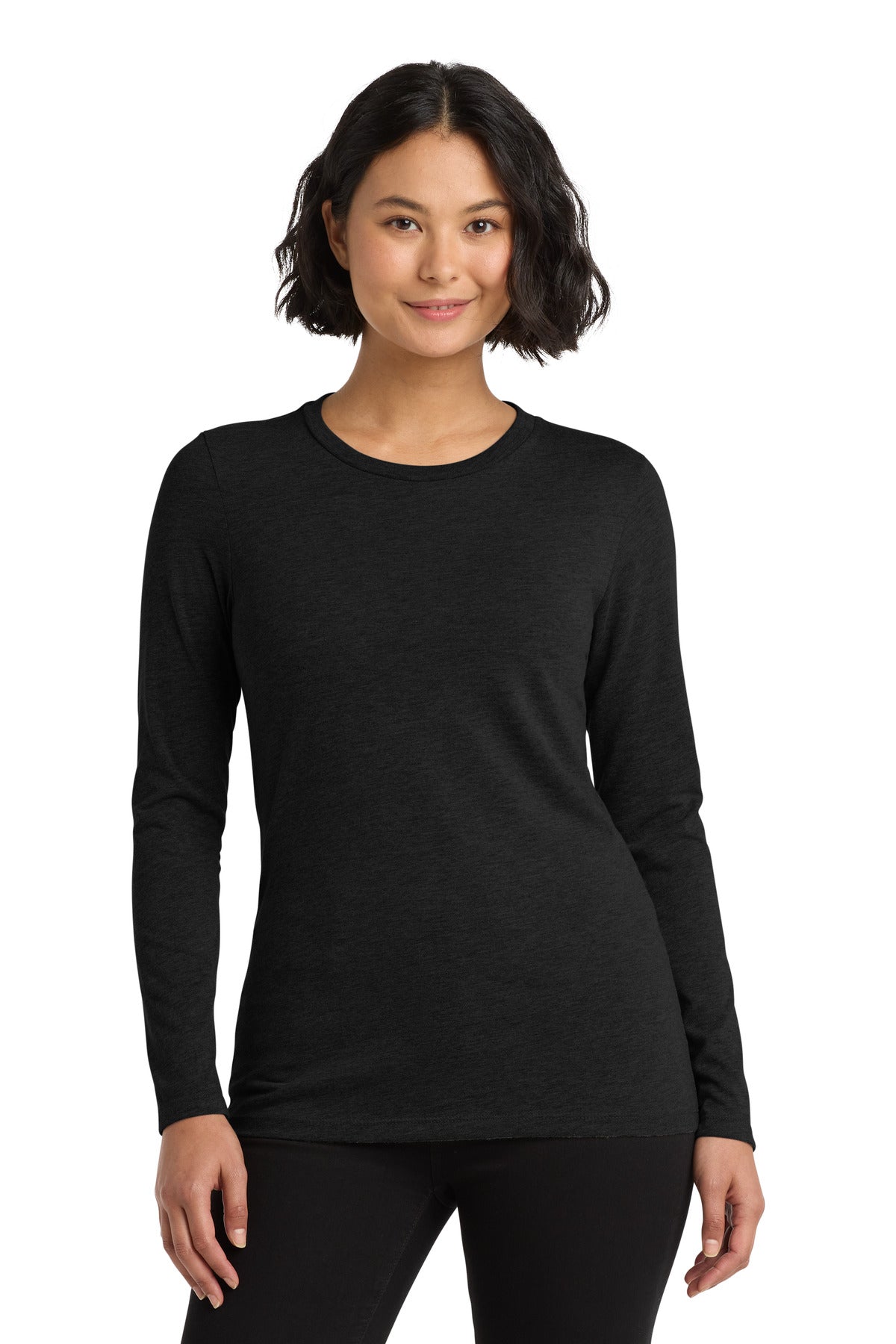 Allmade Women's Tri-Blend Long Sleeve Tee AL6008 - Space Black - front