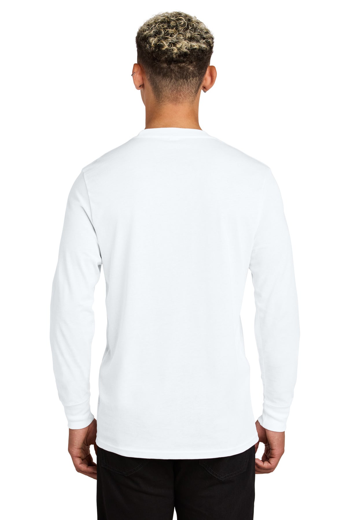 Allmade Unisex Long Sleeve Organic Cotton Tee AL6104 - Bright White - back