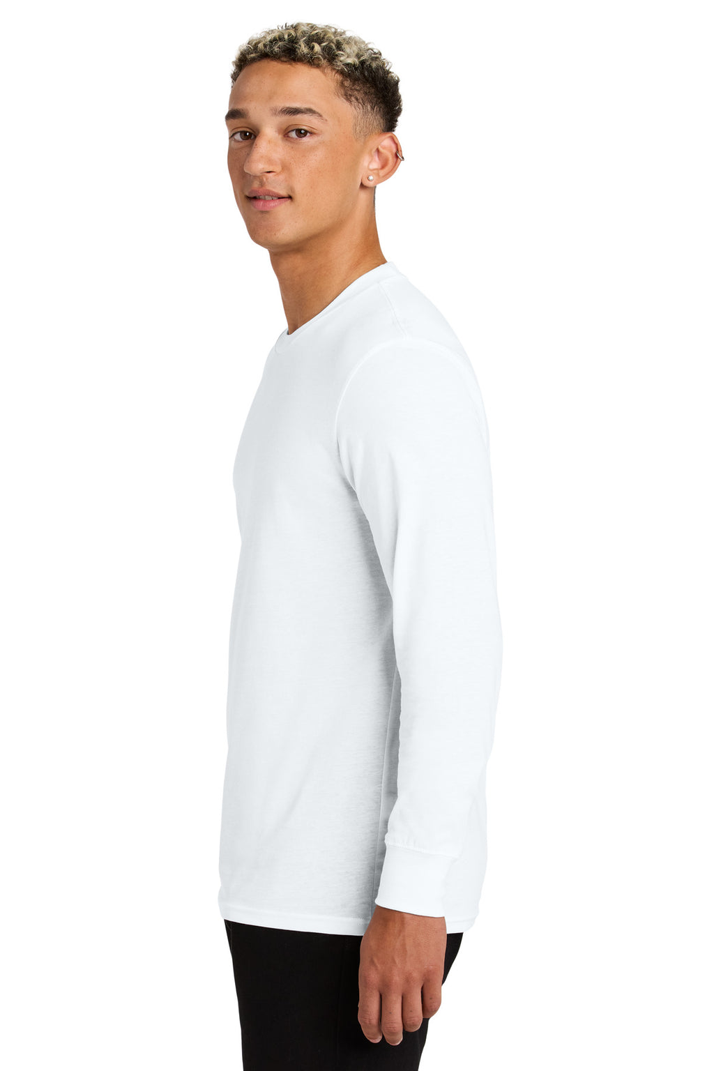 Allmade Unisex Long Sleeve Organic Cotton Tee AL6104 - Bright White - side