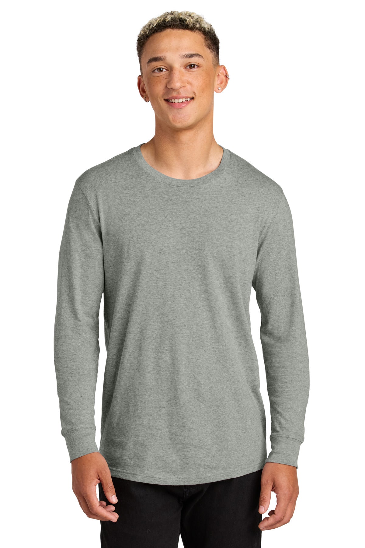 Allmade Unisex Long Sleeve Organic Cotton Tee AL6104 - Granite Grey Heather - front