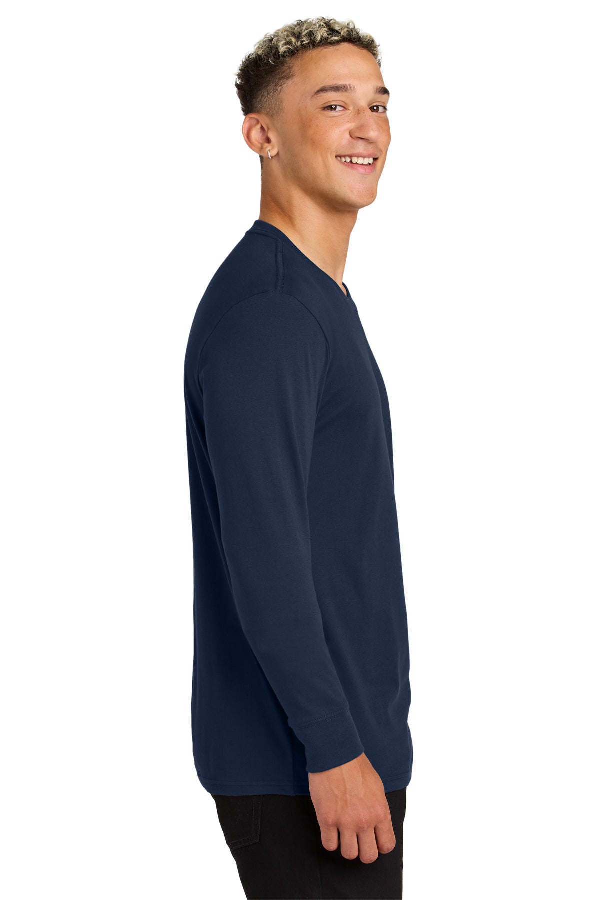 Allmade Unisex Long Sleeve Organic Cotton Tee AL6104 - Night Sky Navy - side