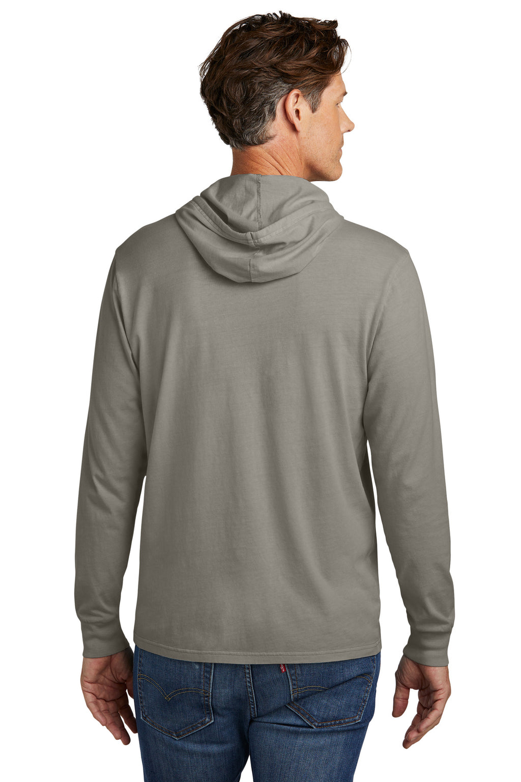 Allmade Unisex Mineral Dye Organic Cotton Hoodie Tee AL6305 - Driftwood Grey - back