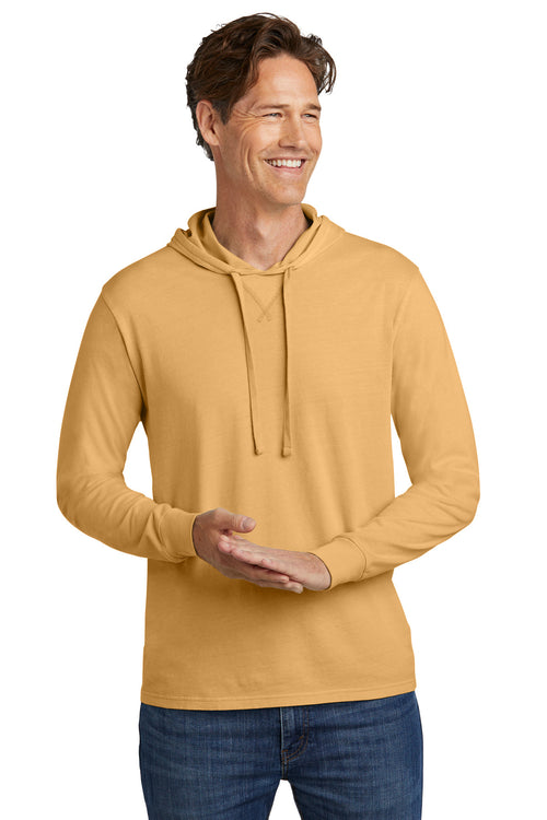Allmade Unisex Mineral Dye Organic Cotton Hoodie Tee AL6305 - Golden Wheat - front