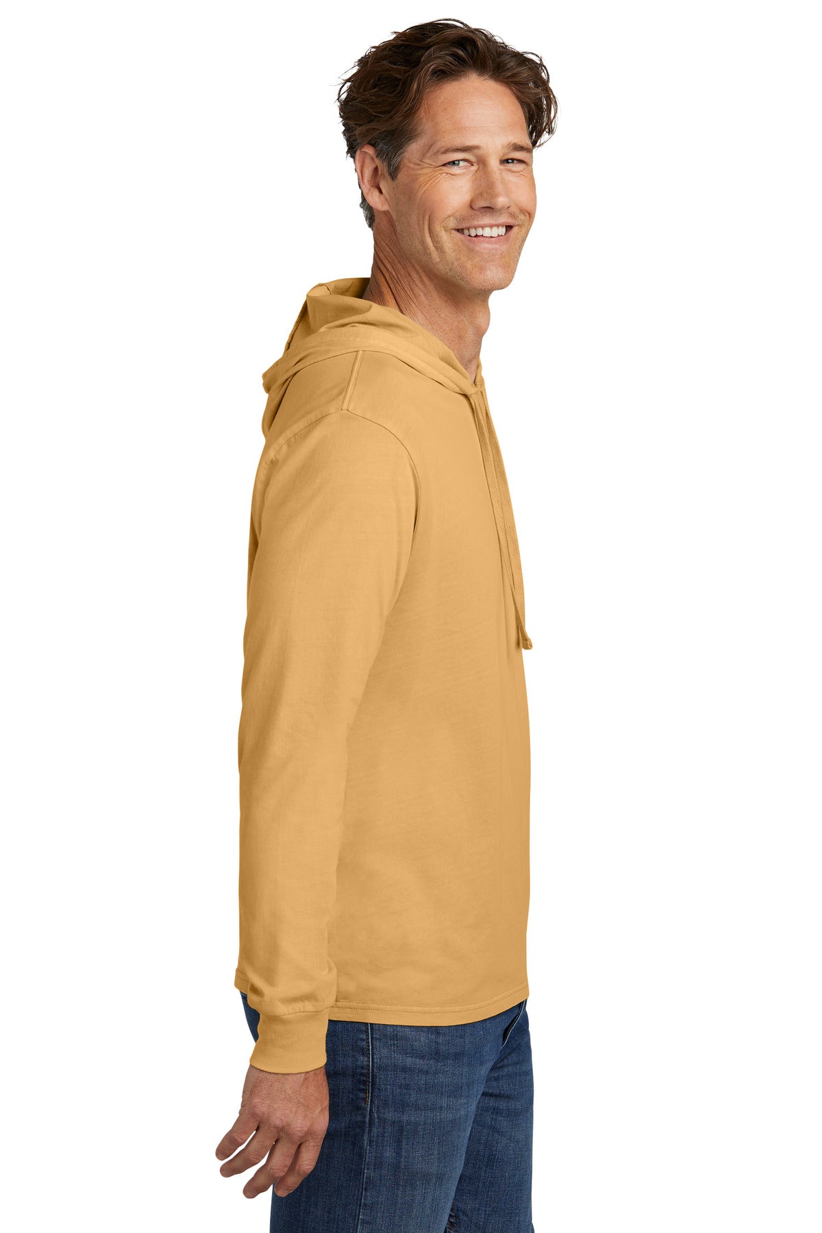 Allmade Unisex Mineral Dye Organic Cotton Hoodie Tee AL6305 - Golden Wheat - side