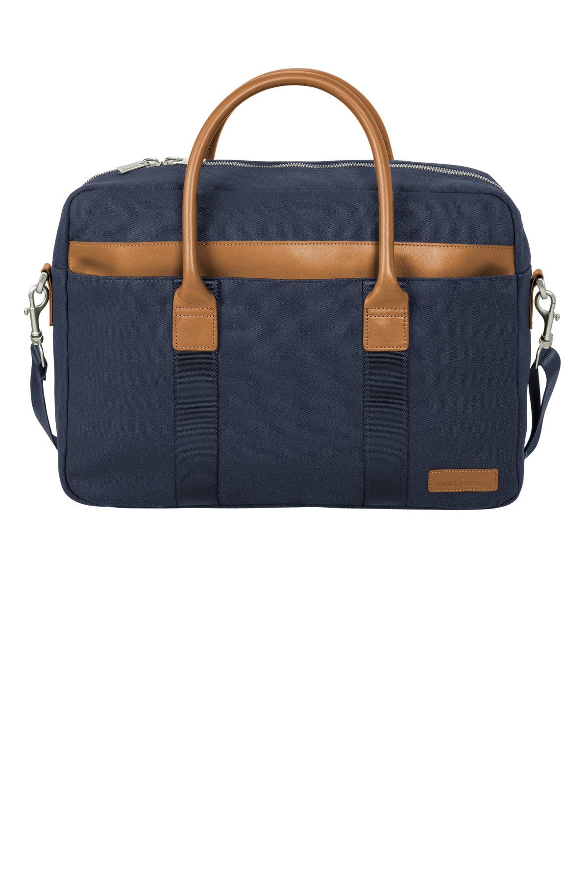 Brooks Brothers Wells Briefcase BB18830 - Navy Blazer - front