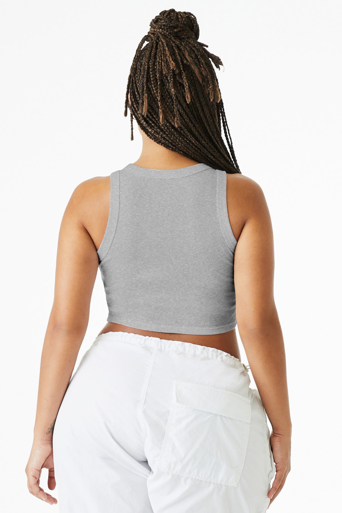 BELLA+CANVAS Women's Micro Rib Racer Tank BC1019 - Athletic Heather - back