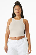 BELLA+CANVAS Women's Micro Rib Racer Tank BC1019 - Solid Natural Blend - front