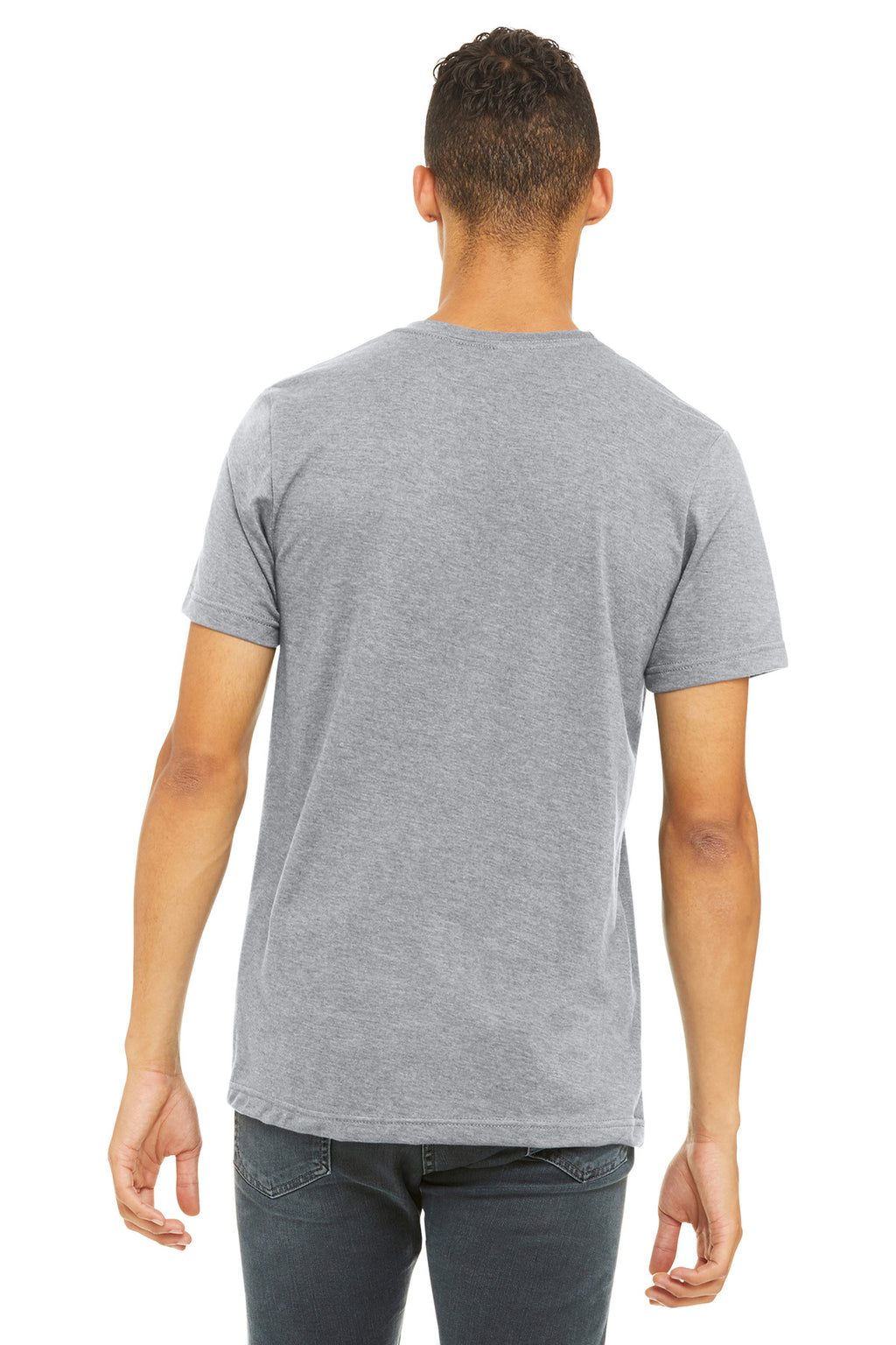 BELLA+CANVAS Unisex Heather CVC Short Sleeve Tee. BC3001CVC - Athletic Heather - back