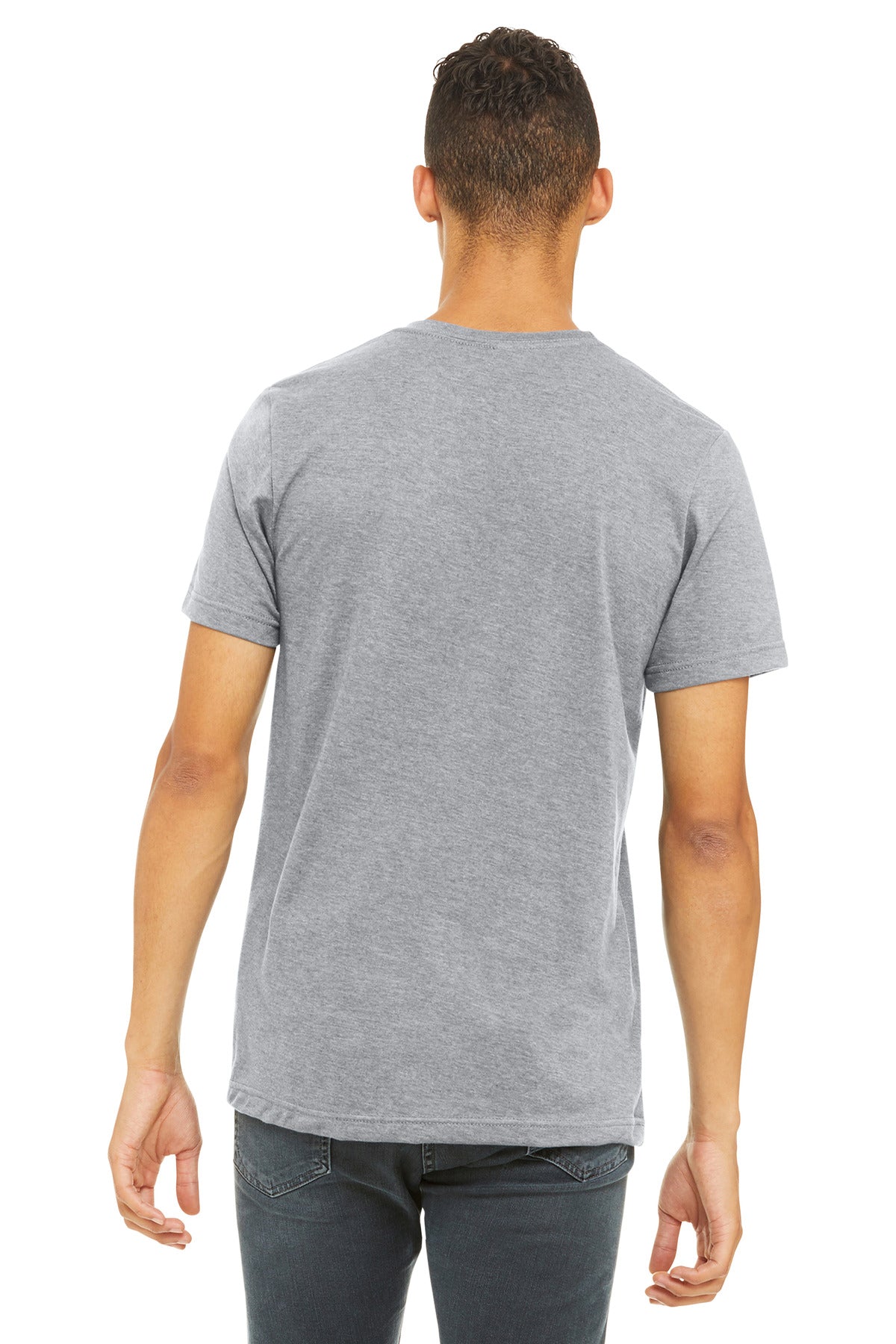 BELLA+CANVAS Unisex Heather CVC Short Sleeve Tee. BC3001CVC - Athletic Heather - back