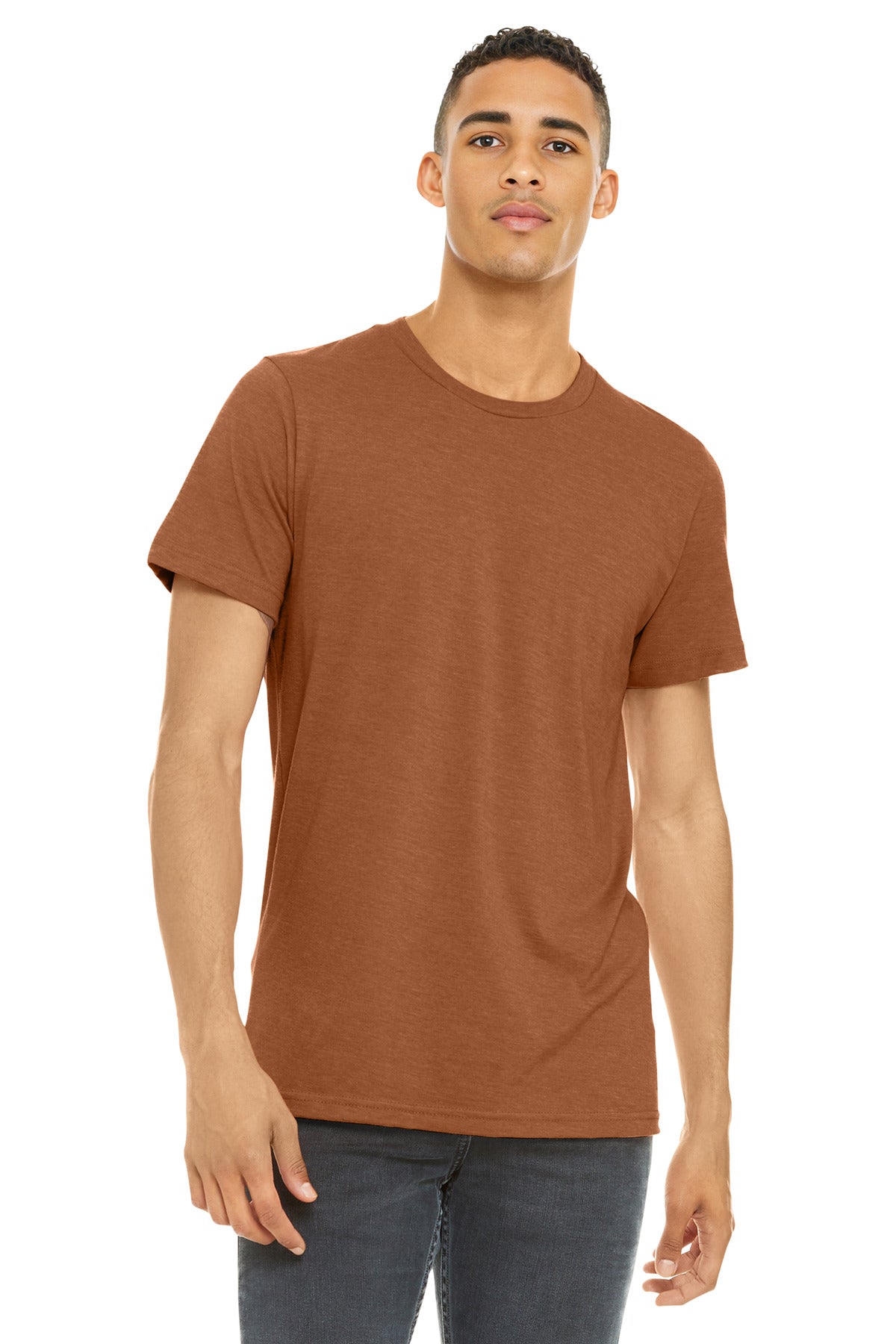 BELLA+CANVAS Unisex Heather CVC Short Sleeve Tee. BC3001CVC - Heather Autumn - front