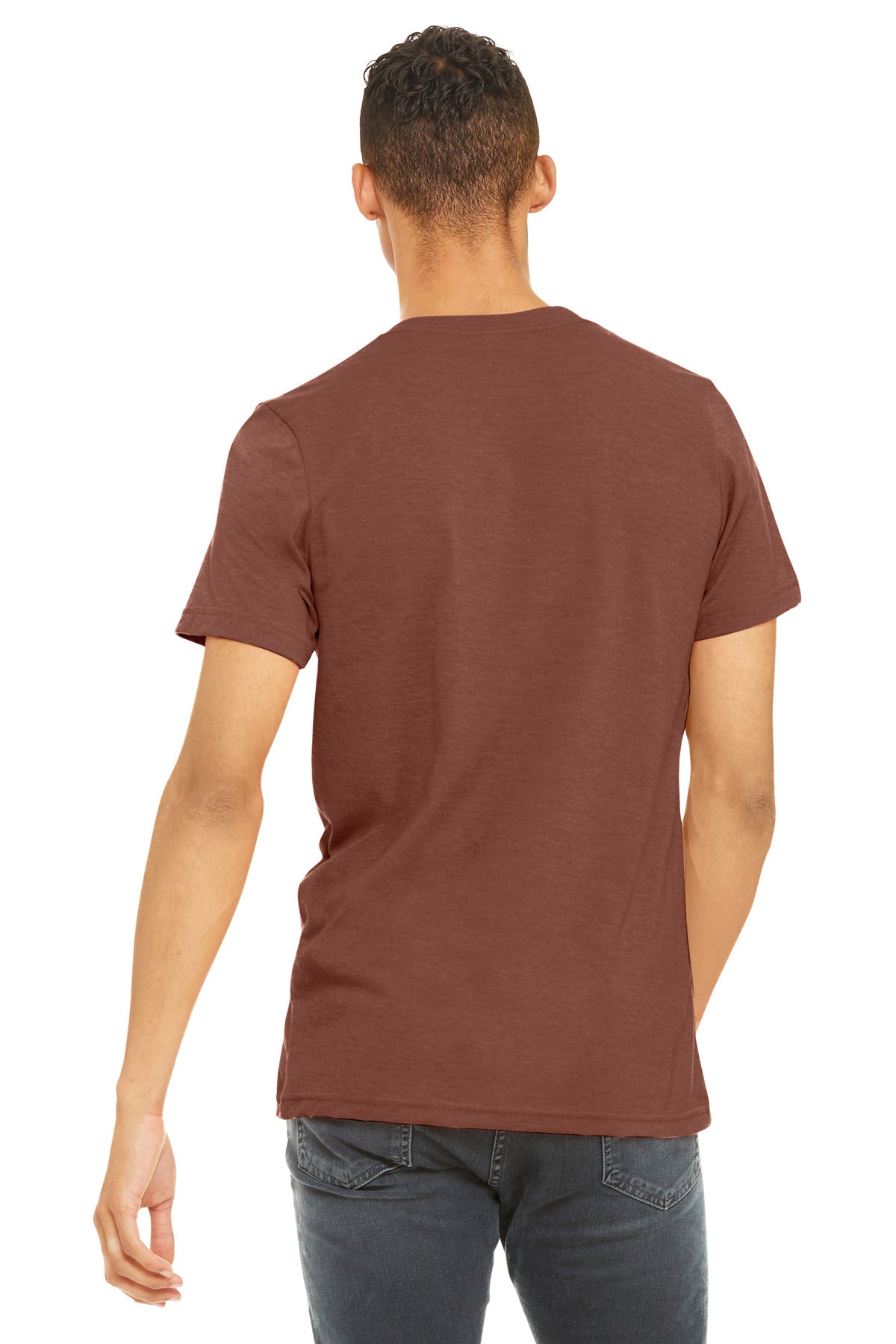 BELLA+CANVAS Unisex Heather CVC Short Sleeve Tee. BC3001CVC - Heather Clay - back