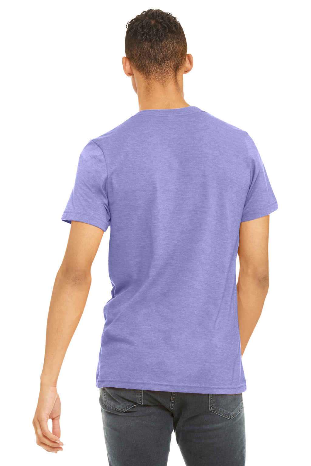 BELLA+CANVAS Unisex Heather CVC Short Sleeve Tee. BC3001CVC - Heather Dark Lavender - back