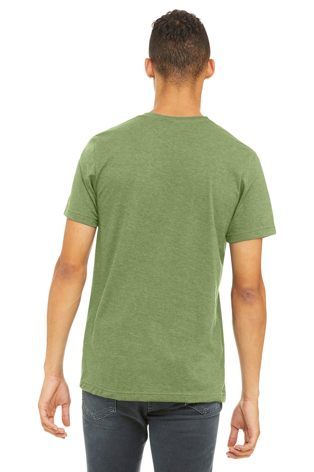 BELLA+CANVAS Unisex Heather CVC Short Sleeve Tee. BC3001CVC - Heather Green - back