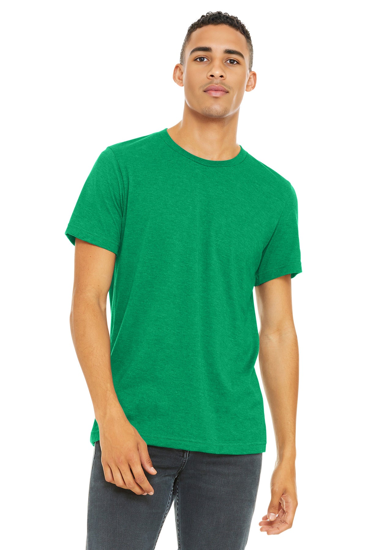 BELLA+CANVAS Unisex Heather CVC Short Sleeve Tee. BC3001CVC - Heather Kelly - front