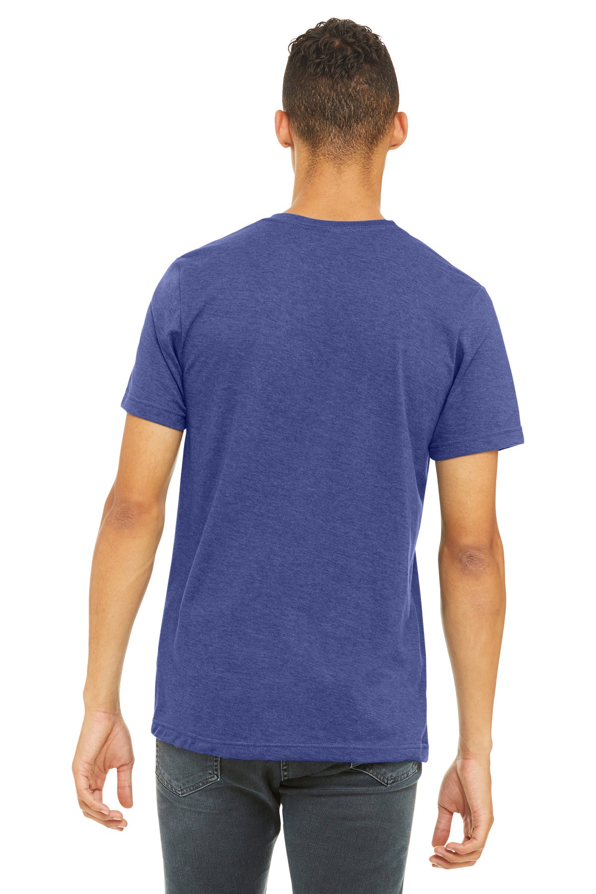 BELLA+CANVAS Unisex Heather CVC Short Sleeve Tee. BC3001CVC - Heather Lapis - back
