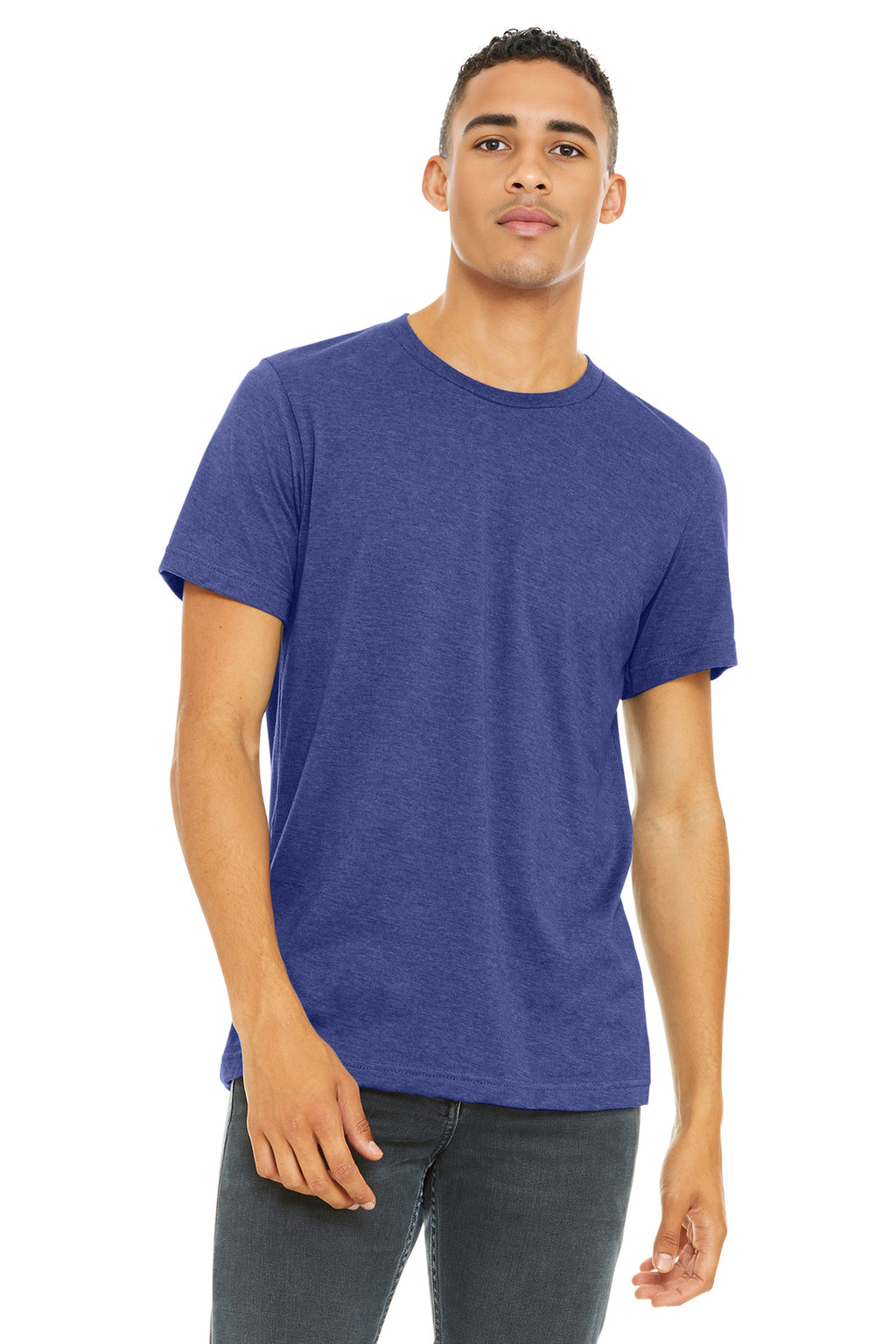 BELLA+CANVAS Unisex Heather CVC Short Sleeve Tee. BC3001CVC - Heather Lapis - front