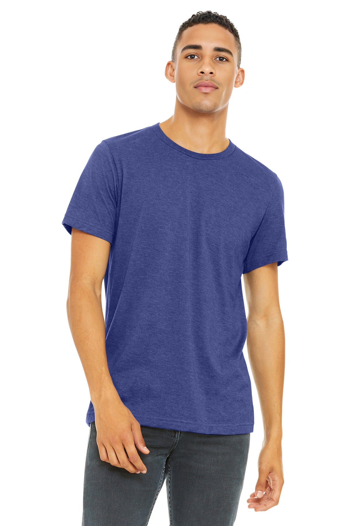BELLA+CANVAS Unisex Heather CVC Short Sleeve Tee. BC3001CVC - Heather Lapis - front