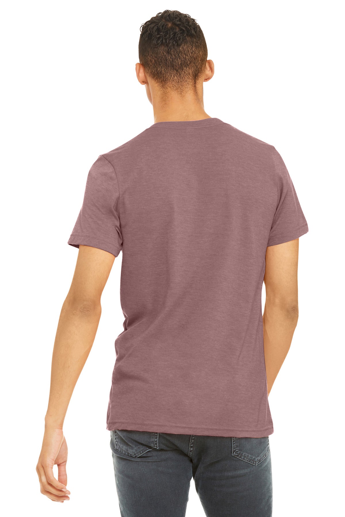 BELLA+CANVAS Unisex Heather CVC Short Sleeve Tee. BC3001CVC - Heather Mauve - back