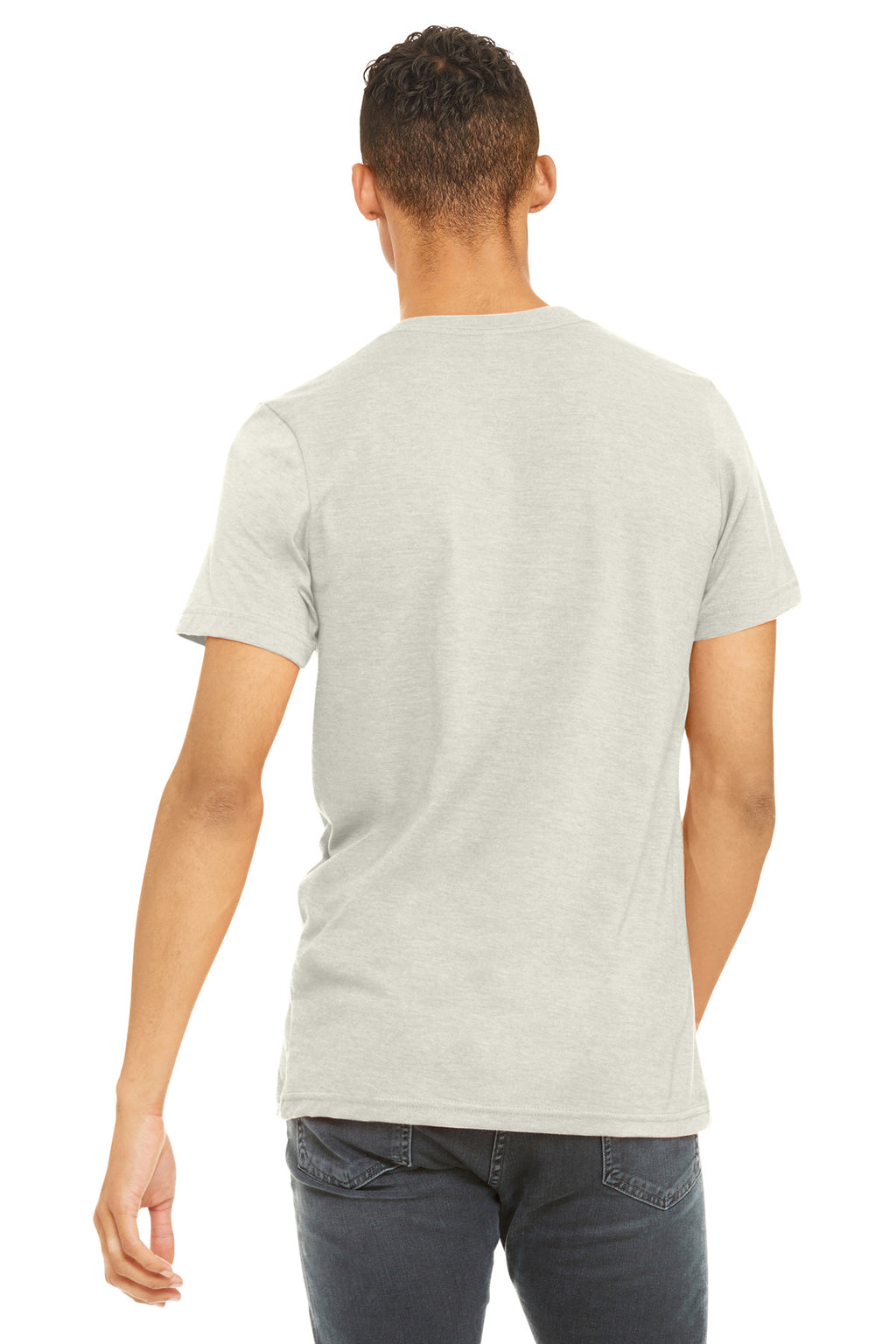 BELLA+CANVAS Unisex Heather CVC Short Sleeve Tee. BC3001CVC - Heather Oatmeal - back