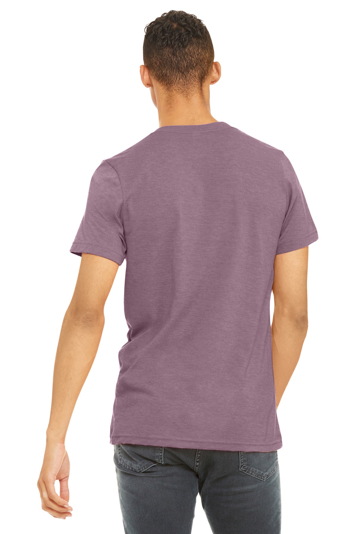BELLA+CANVAS Unisex Heather CVC Short Sleeve Tee. BC3001CVC - Heather Orchid - back