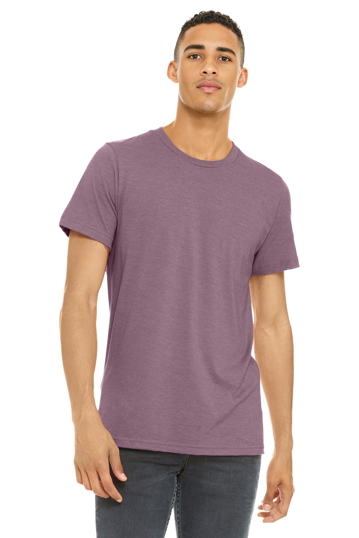 BELLA+CANVAS Unisex Heather CVC Short Sleeve Tee. BC3001CVC - Heather Orchid - front