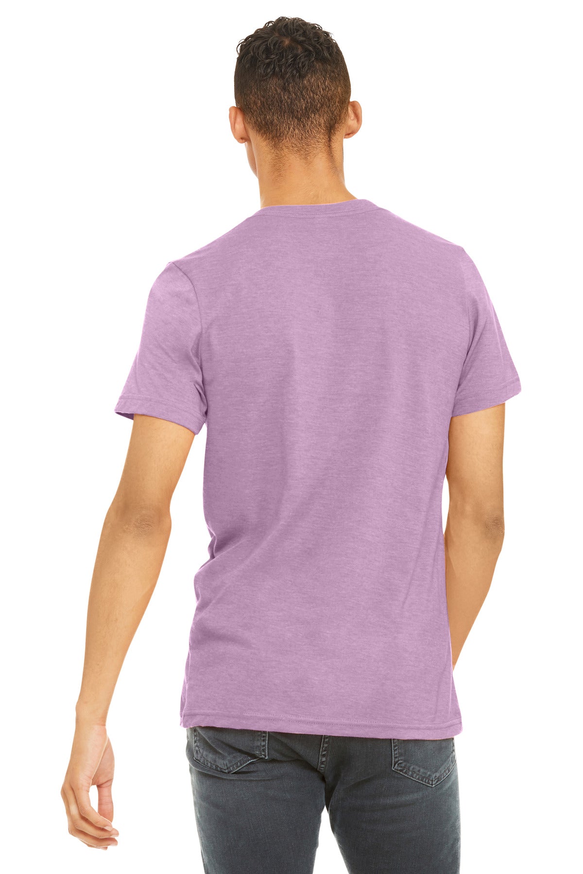 BELLA+CANVAS Unisex Heather CVC Short Sleeve Tee. BC3001CVC - Heather Prism Lilac - back