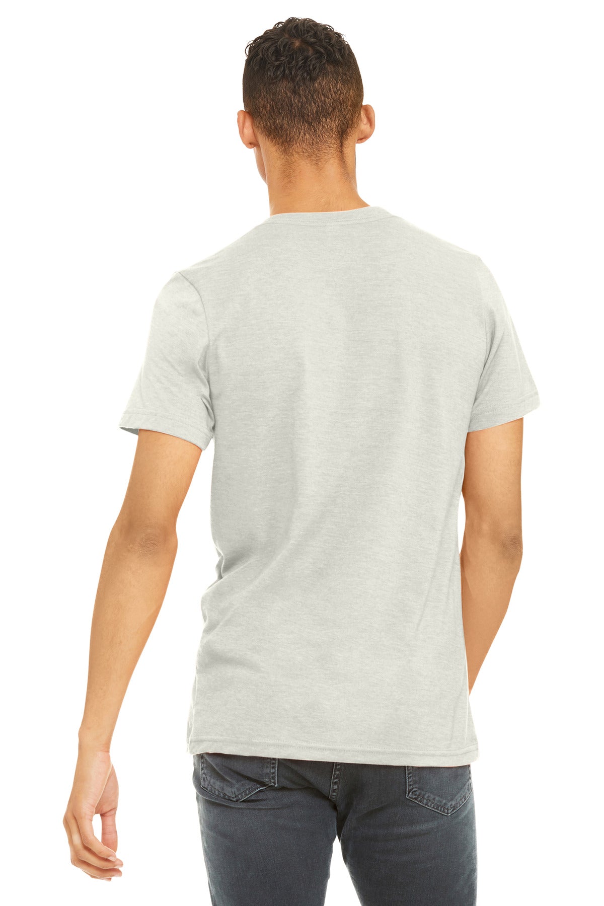 BELLA+CANVAS Unisex Heather CVC Short Sleeve Tee. BC3001CVC - Heather Prism Natural - back