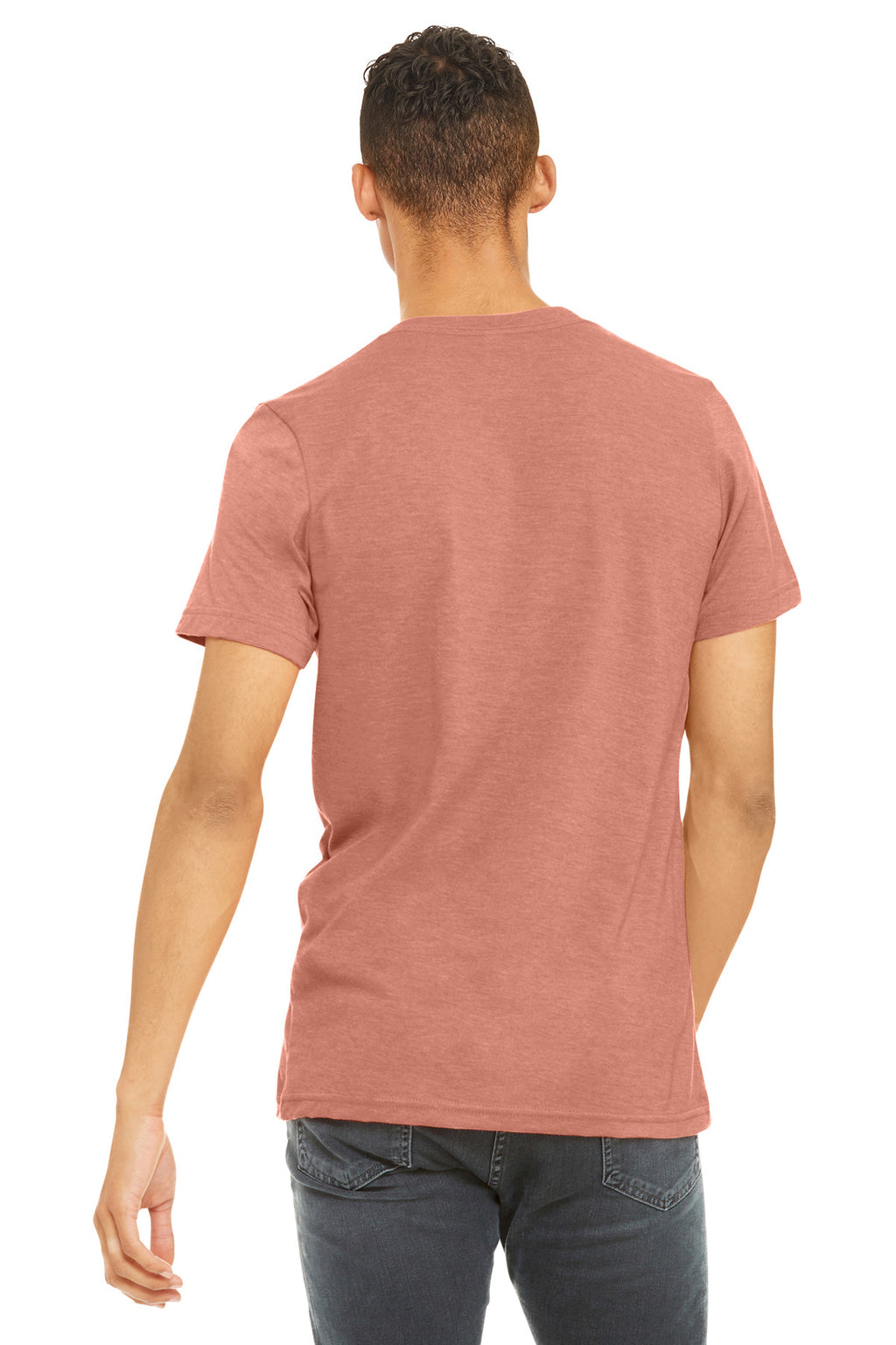BELLA+CANVAS Unisex Heather CVC Short Sleeve Tee. BC3001CVC - Heather Prism Sunset - back
