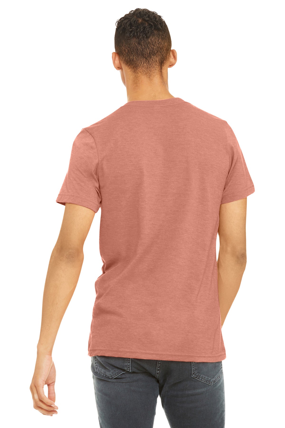 BELLA+CANVAS Unisex Heather CVC Short Sleeve Tee. BC3001CVC - Heather Prism Sunset - back