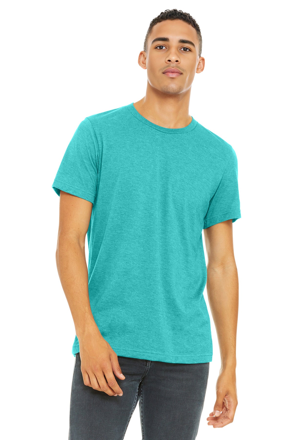 BELLA+CANVAS Unisex Heather CVC Short Sleeve Tee. BC3001CVC - Heather Sea Green - front