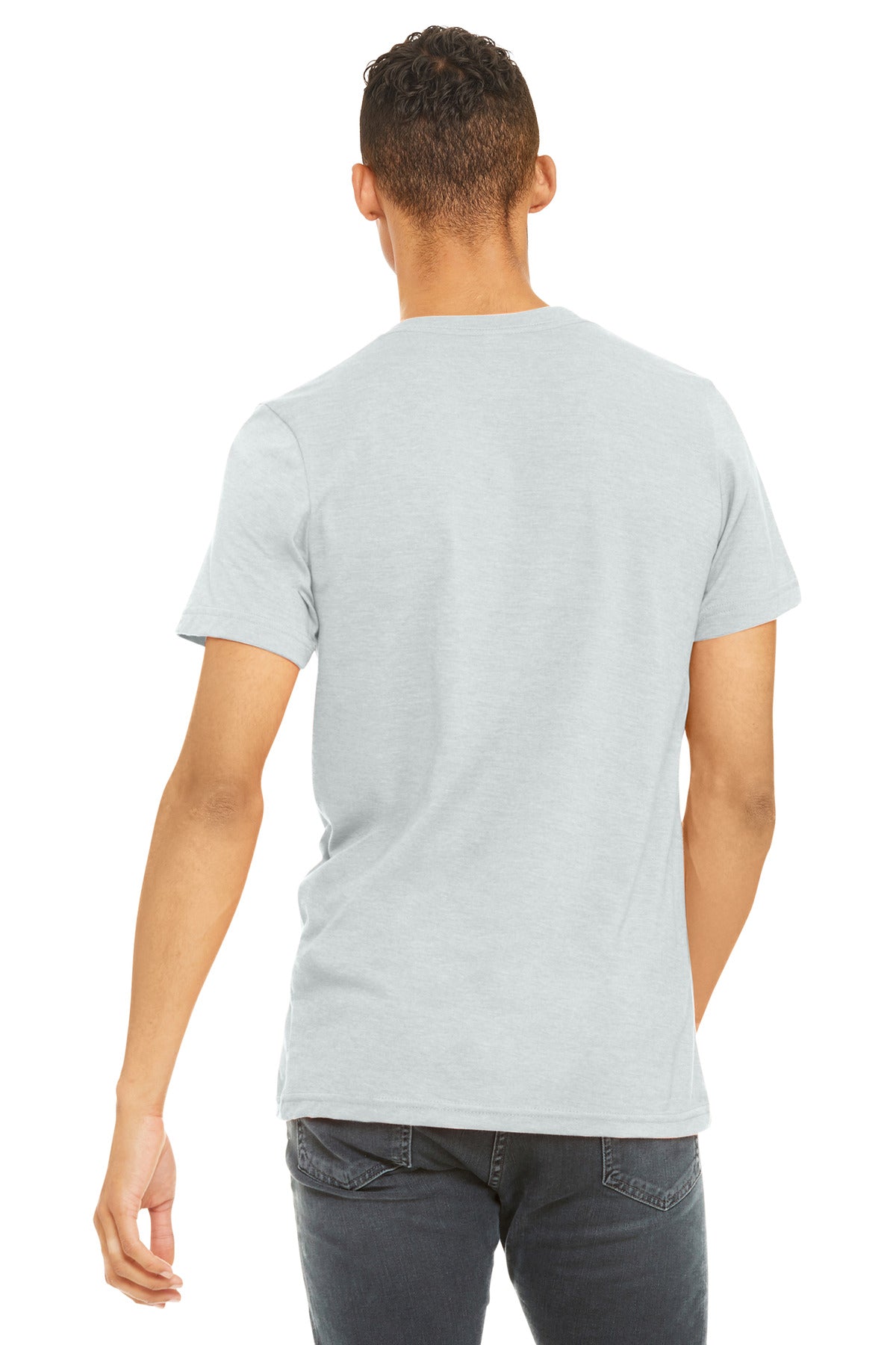 BELLA+CANVAS Unisex Heather CVC Short Sleeve Tee. BC3001CVC - Heather Silver - back