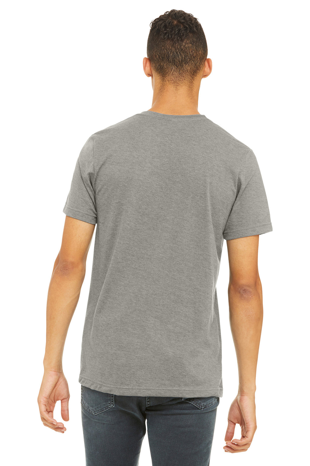 BELLA+CANVAS Unisex Heather CVC Short Sleeve Tee. BC3001CVC - Heather Stone - back