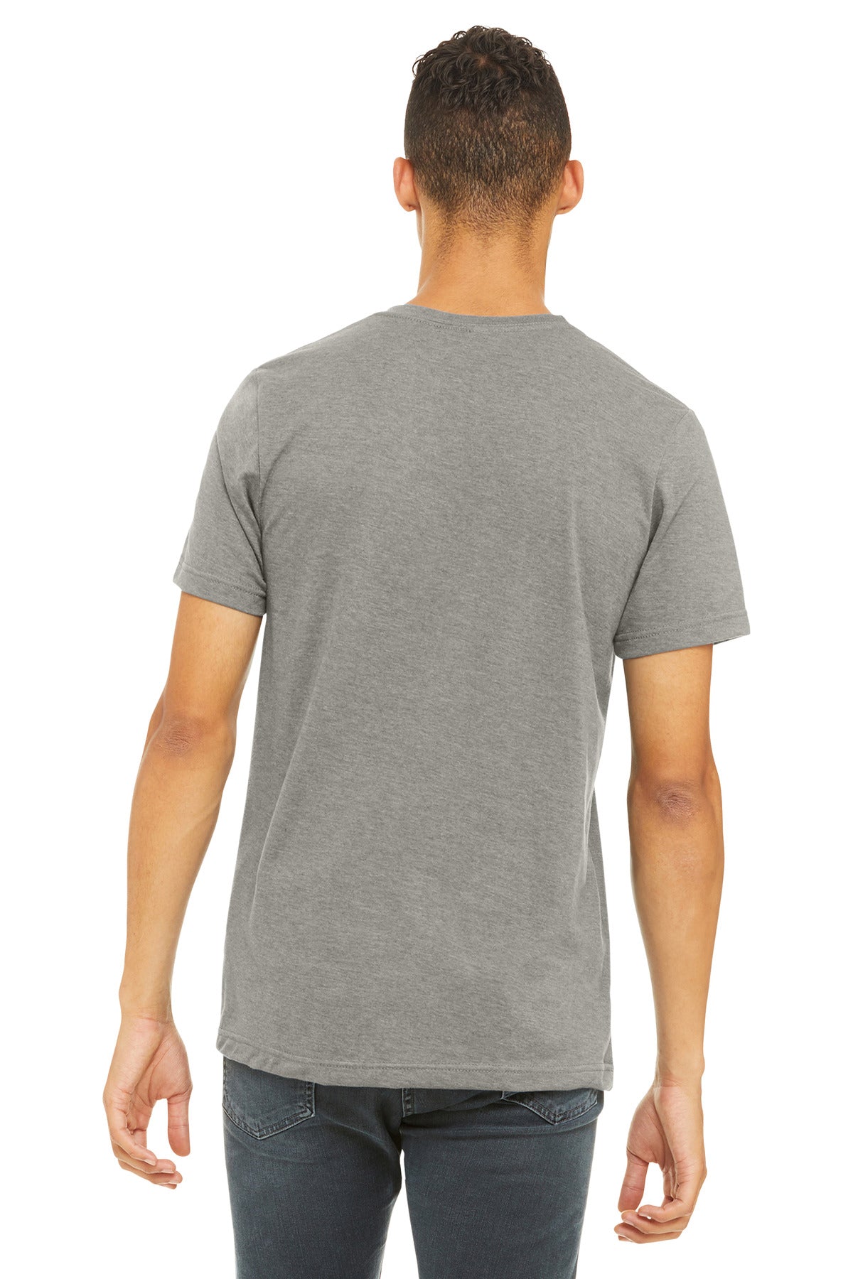 BELLA+CANVAS Unisex Heather CVC Short Sleeve Tee. BC3001CVC - Heather Stone - back