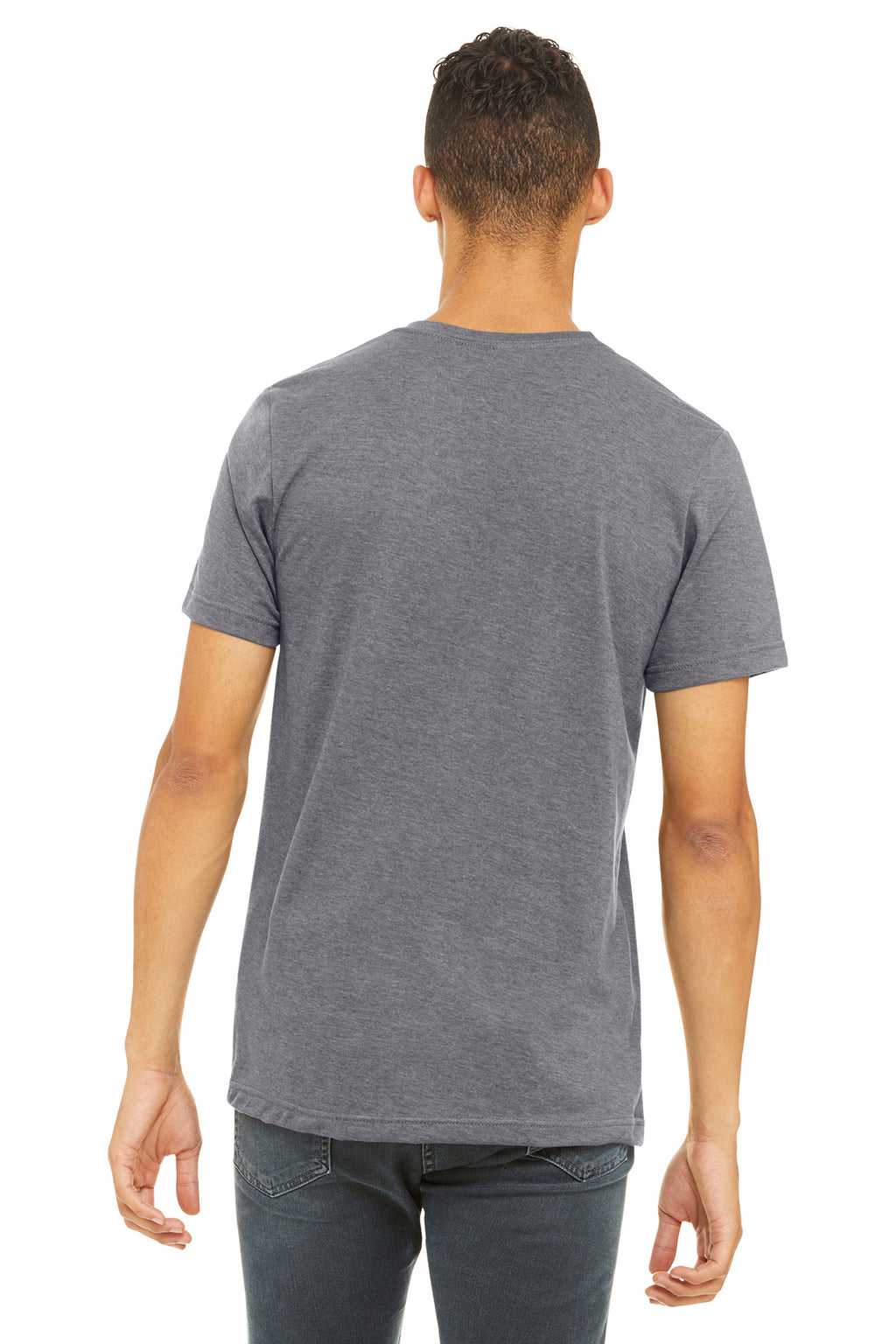 BELLA+CANVAS Unisex Heather CVC Short Sleeve Tee. BC3001CVC - Heather Storm - back