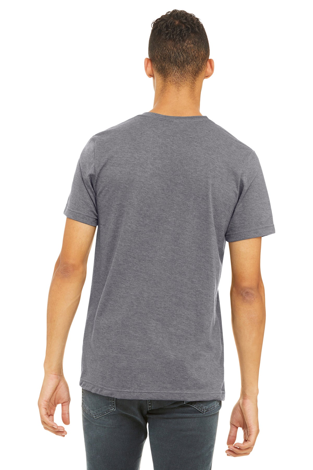 BELLA+CANVAS Unisex Heather CVC Short Sleeve Tee. BC3001CVC - Heather Storm - back